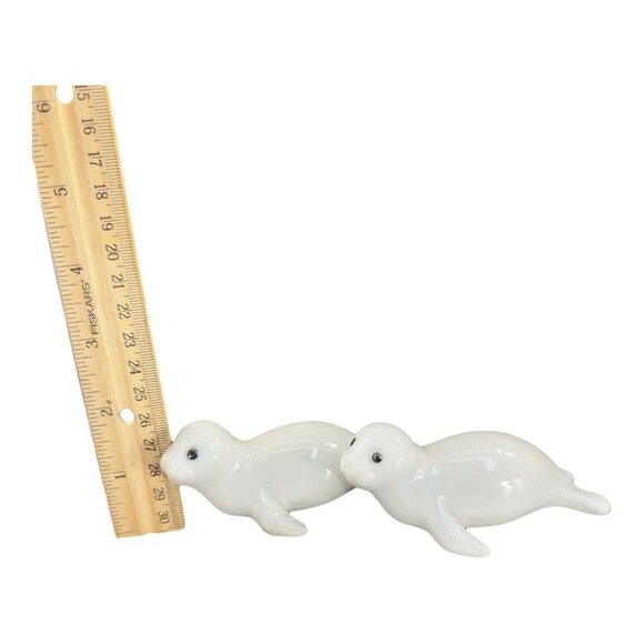 OMC Otagiri Grey Porcelain Ceramic Baby Seal Figurine Japan Vintage W Sticker 2 - Picture 5 of 11